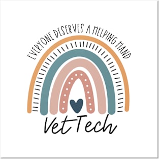 Vet Tech Boho Rainbow Posters and Art